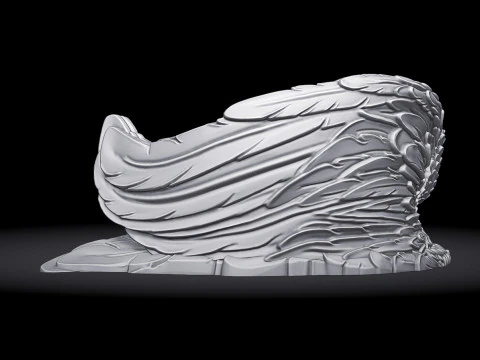 Sleeping Doggie Angel Statue 3D Print Model