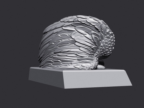Sleeping Doggie Angel 3D Print Model
