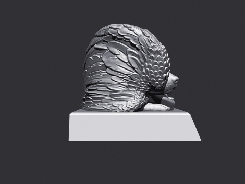 Sleeping Doggie Angel 3D Print Model