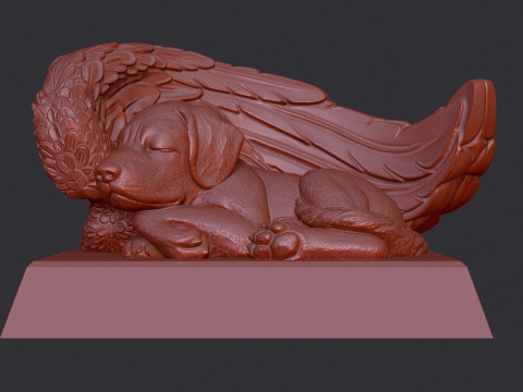 Sleeping Doggie Angel 3D Print Model