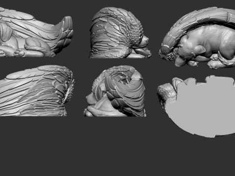 Sleeping Doggie Angel 3D Print Model