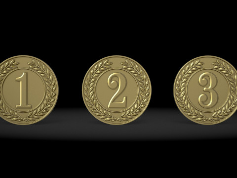 Award Medal 1st-2nd-3rd 3D Druckmodell