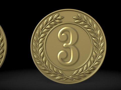 Award Medal 1st-2nd-3rd 3D Print Model