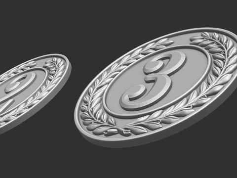 Award Medal 1st-2nd-3rd 3D Print Model