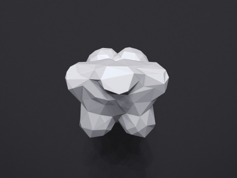 Female Torso Triangulated Stylized Model Cetak 3D