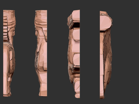 Assyrian Human headed winged bull Triangulated Stylized 3D Druckmodell
