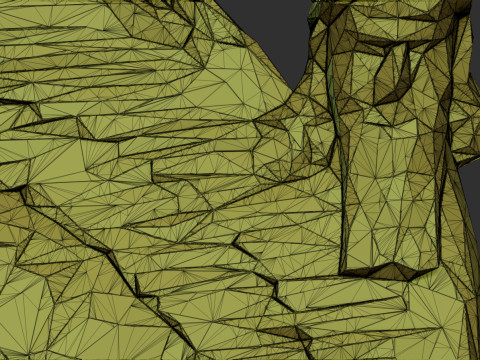 Assyrian Human headed winged bull Triangulated Stylized 3D Druckmodell