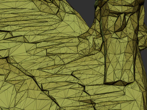 Assyrian Human headed winged bull Triangulated Stylized 3D Print Model