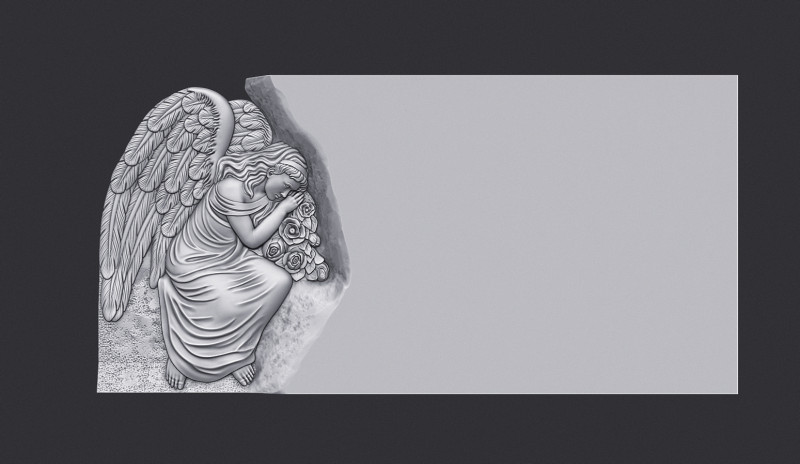 Angel Monument Tombstone 3D Baskı Modeli .c4d .max .obj .3ds .fbx .stl .blend 