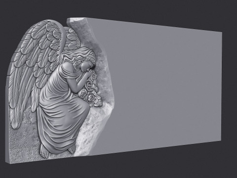 Angel Monument Tombstone 3D Baskı Modeli