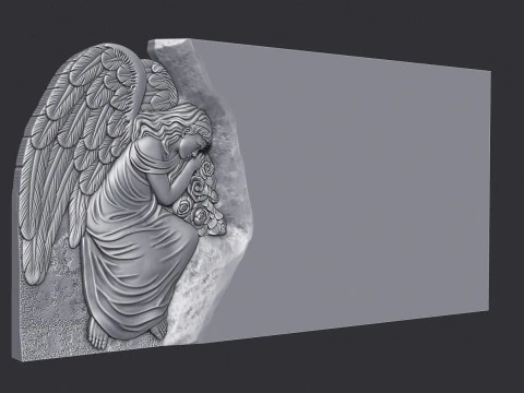 Angel Monument Tombstone 3D Print Model