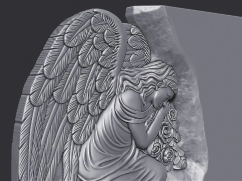 Angel Monument Tombstone 3D Print Model