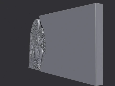 Angel Monument Tombstone 3D Print Model