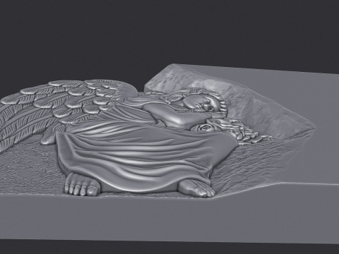 Angel Monument Tombstone 3D Baskı Modeli