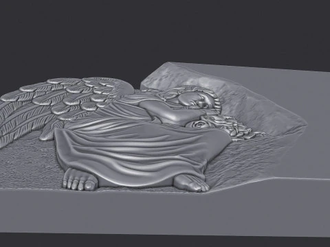 Angel Monument Tombstone 3D Print Model