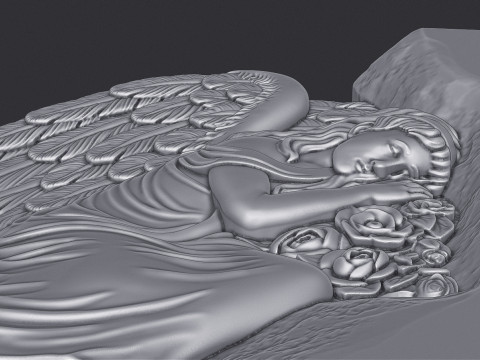 Angel Monument Tombstone 3D Baskı Modeli