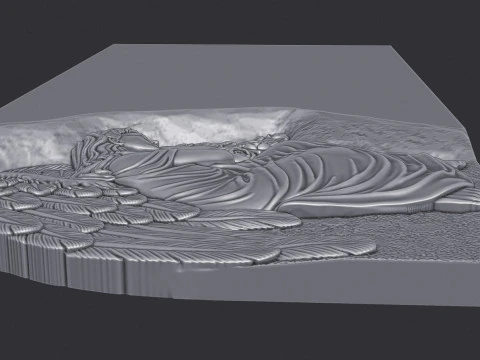 Angel Monument Tombstone 3D Print Model