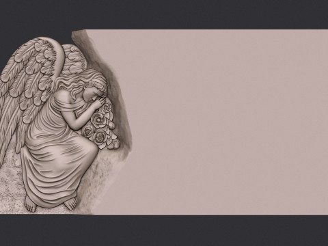 Angel Monument Tombstone 3D Baskı Modeli
