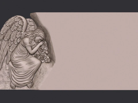 Angel Monument Tombstone 3D Print Model