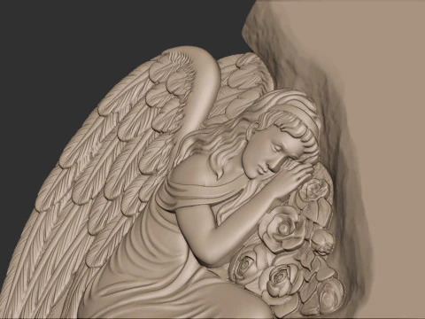 Angel Monument Tombstone 3D Print Model
