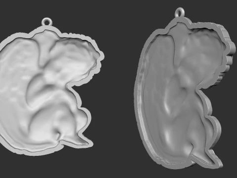 Sleeping Baby Angel Pendant 3D Print Model
