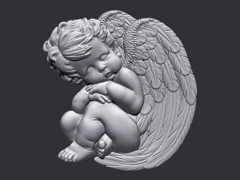 Uyuyan Bebek Melek 3D 3D Baskı Modeli