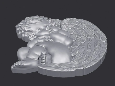 Sleeping Baby Angel 3D 3D Print Model