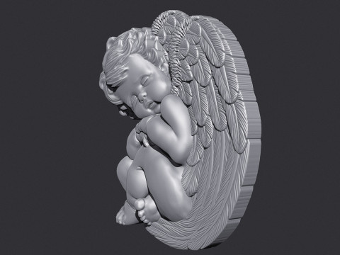 Sleeping Baby Angel 3D 3D Принт Модель