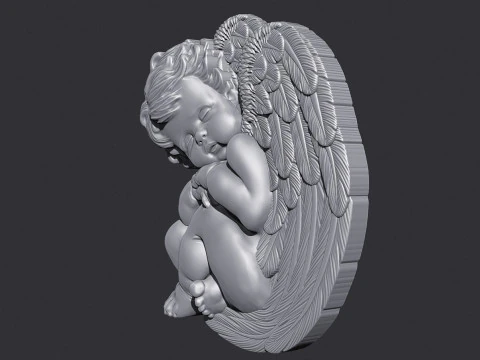 Sleeping Baby Angel 3D 3D Print Model