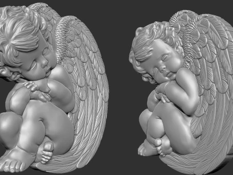 Sleeping Baby Angel 3D 3D Print Model