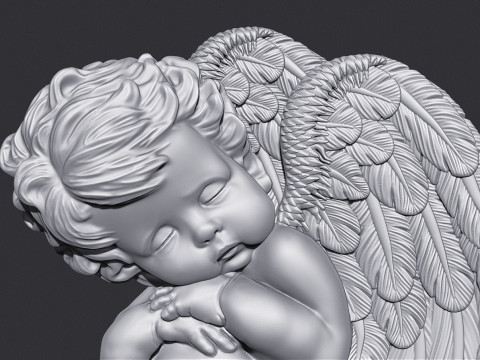 Sleeping Baby Angel 3D 3D Принт Модель