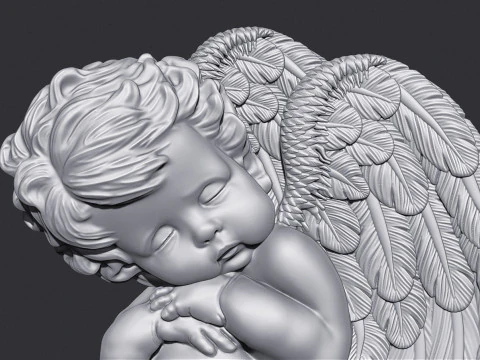 Sleeping Baby Angel 3D 3D Print Model