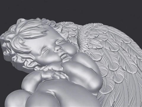 Sleeping Baby Angel 3D 3D Print Model