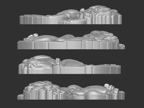 Sleeping Baby Angel 3D 3D Print Model