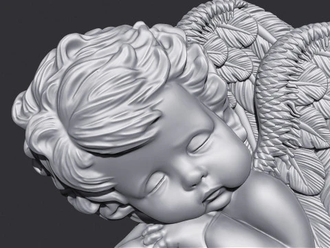 Sleeping Baby Angel 3D 3D Print Model