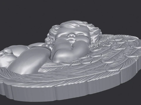 Sleeping Baby Angel 3D 3D Print Model