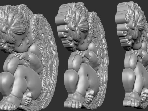 Sleeping Baby Angel 3D 3D Print Model