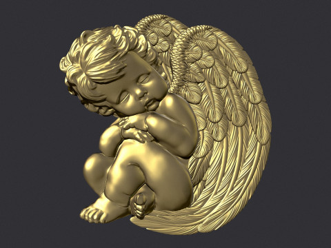 Sleeping Baby Angel 3D 3D Принт Модель