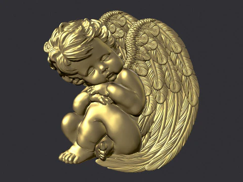 Sleeping Baby Angel 3D 3D Print Model