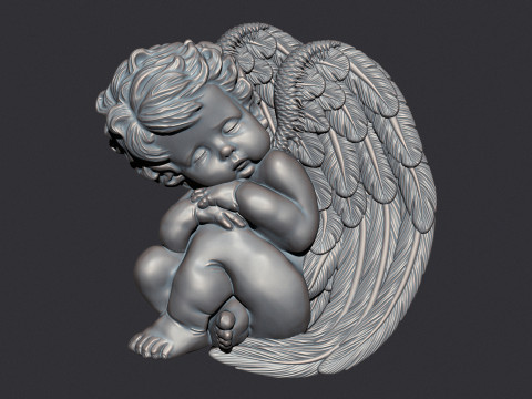 Sleeping Baby Angel 3D 3D Принт Модель