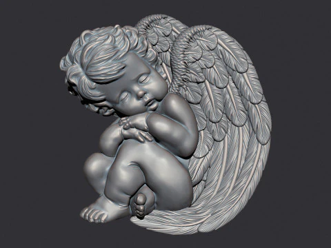Sleeping Baby Angel 3D 3D Print Model