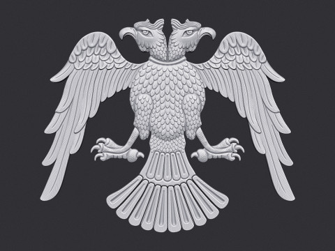Two Headed Eagle Model Cetak 3D