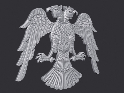Two Headed Eagle Model Cetak 3D