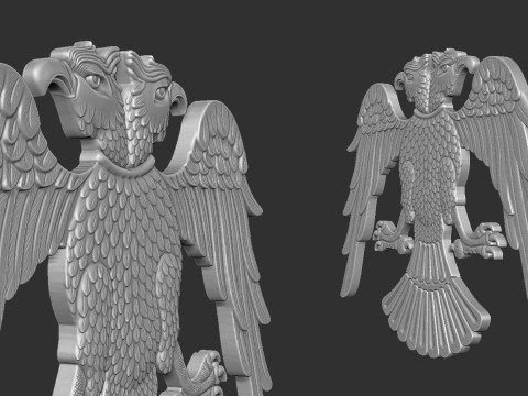 Two Headed Eagle Model Cetak 3D