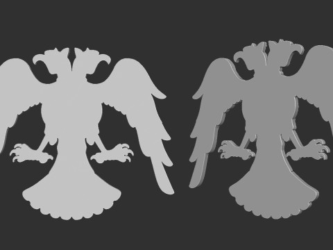 Two Headed Eagle Model Cetak 3D