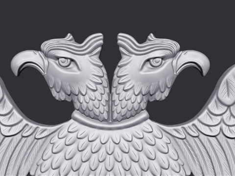 Two Headed Eagle Model Cetak 3D