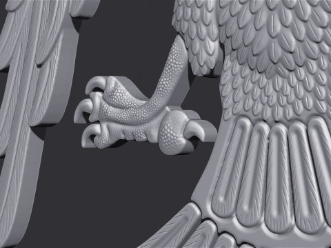 Two Headed Eagle Model Cetak 3D