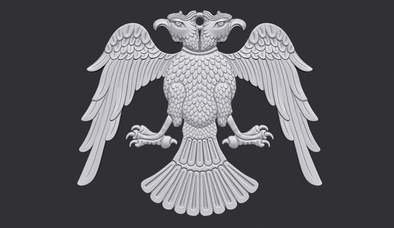 Two Headed Eagle Pendant Modello di stampa 3D .c4d .max .obj .3ds .fbx .stl .blend 