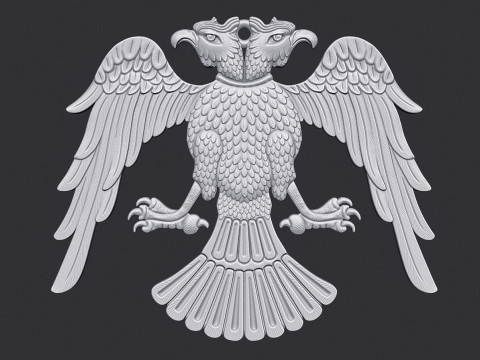 Two Headed Eagle Pendant 3D Baskı Modeli