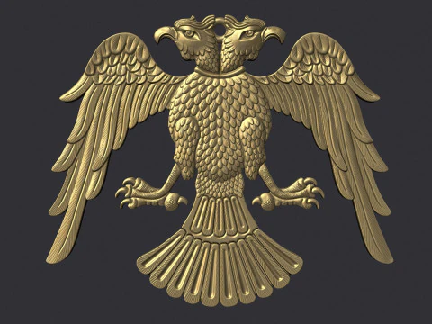 Two Headed Eagle Pendant 3D Print Model